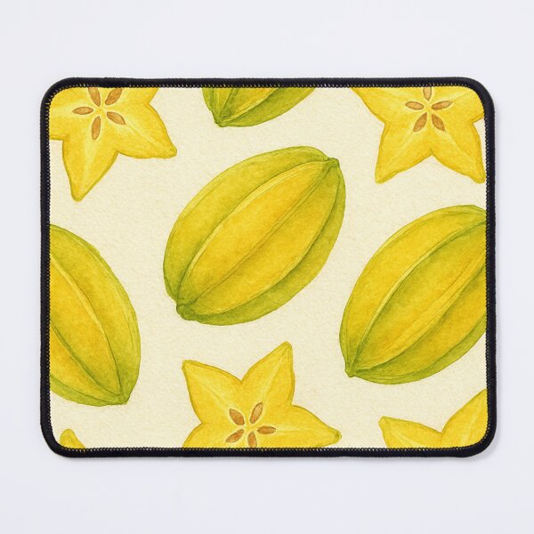 Item preview, Tropical starfruit yellowish watercolor pattern on texture paper designed and sold by cutsypatterns.