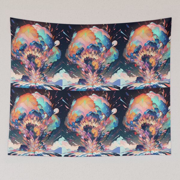 Item preview, Waves Colorful Cosmic Whirlwind Vibrant Emotional Expressions Visual designed and sold by ART ATTACK ZONE.