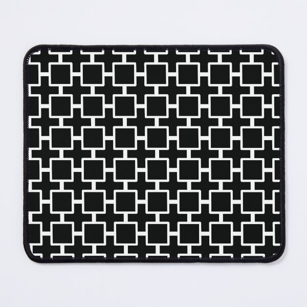 Item preview, Connected Squares Black and White Geometric designed and sold by VintageStyle.