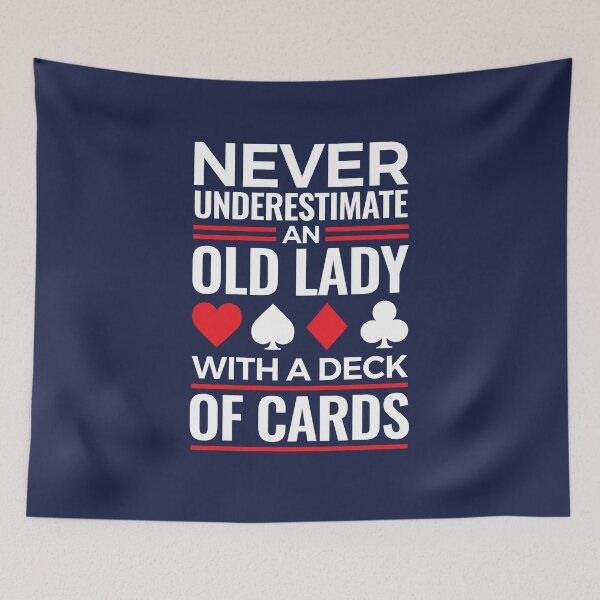 Item preview, Bridge Player Grandma Never Underestimate An Old Lady with a Deck of Cards designed and sold by jaygo.