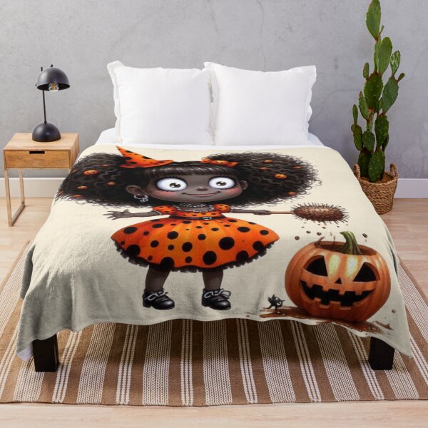 Item preview, Scary Cute Afro Girl Halloween Drawing designed and sold by Lulunza.