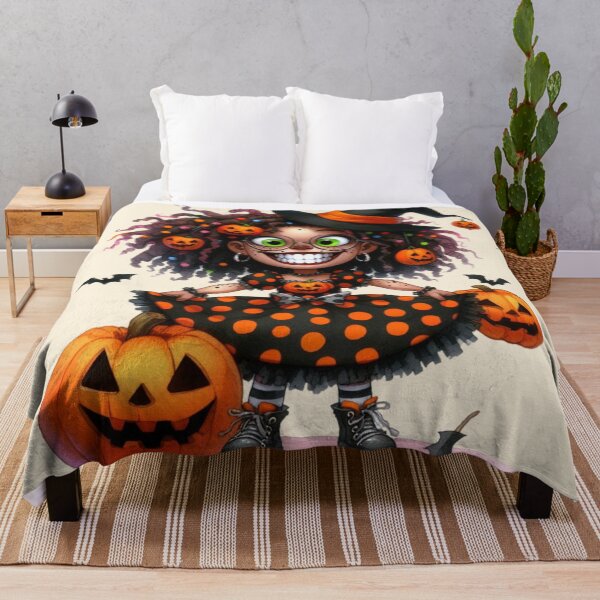 Item preview, Afro Girl Halloween Party Illustration designed and sold by Lulunza.