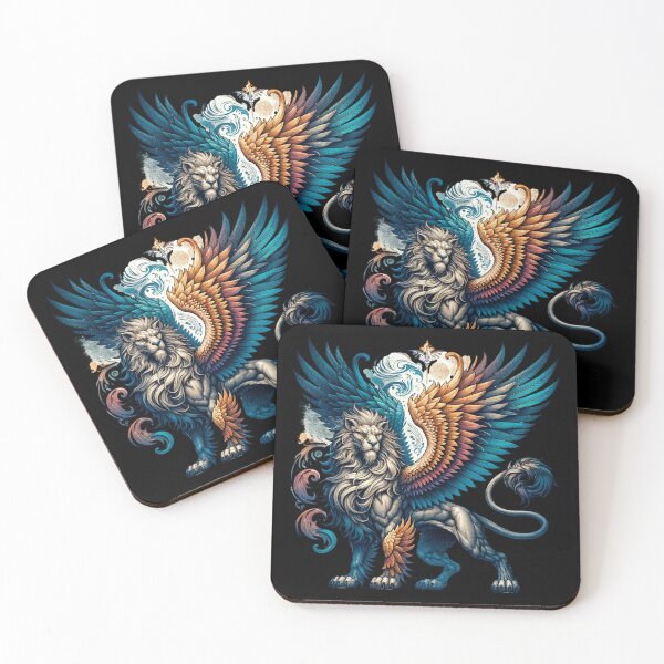 Item preview, Majestic Griffin Mythical Creature – Fantasy Lion Eagle Hybrid Art designed and sold by AnalajiaDesigns.