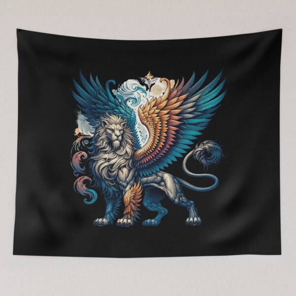 Item preview, Majestic Griffin Mythical Creature – Fantasy Lion Eagle Hybrid Art designed and sold by AnalajiaDesigns.