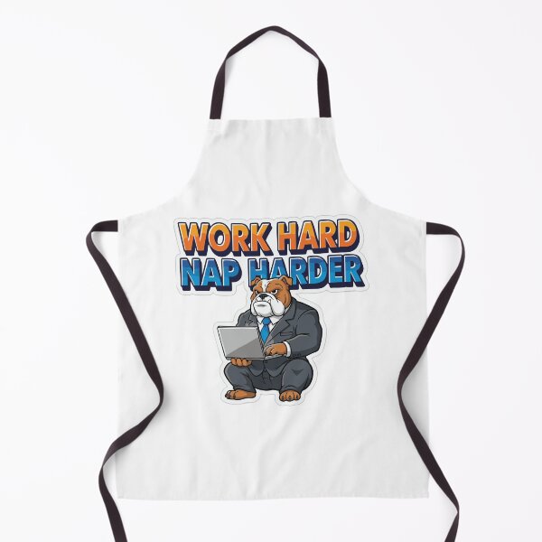 Item preview, Bulldog cartoon office worker with funny work quote designed and sold by Tong4130.