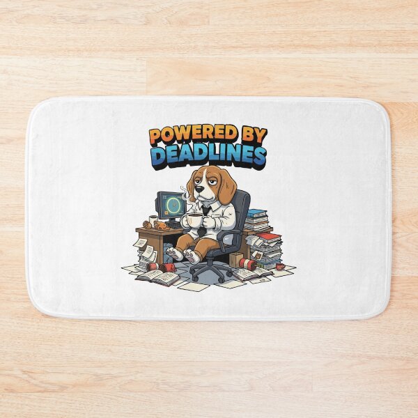 Item preview, Beagle cartoon working at desk with deadline quote designed and sold by Tong4130.