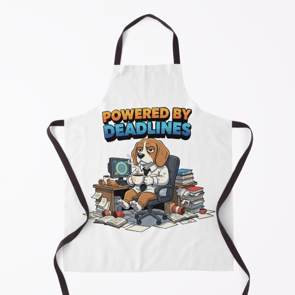 Item preview, Beagle cartoon working at desk with deadline quote designed and sold by Tong4130.