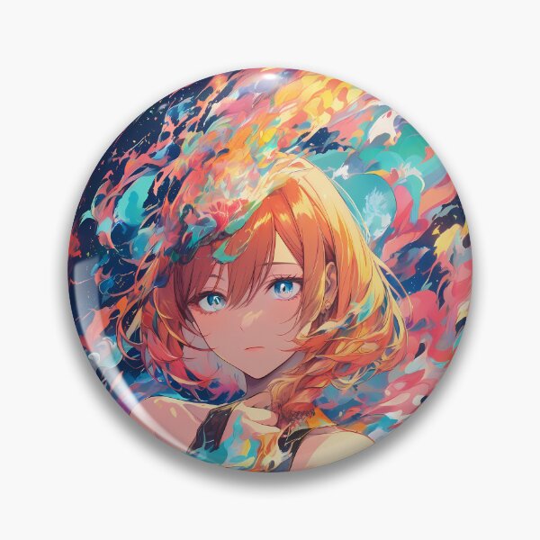 Item preview, Anime Girl Cosmic Whirlwind Vibrant Emotional Expressions Visual designed and sold by ART ATTACK ZONE.