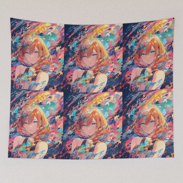 Item preview, Anime Girl Cosmic Whirlwind Vibrant Emotional Expressions Visual designed and sold by ART ATTACK ZONE.
