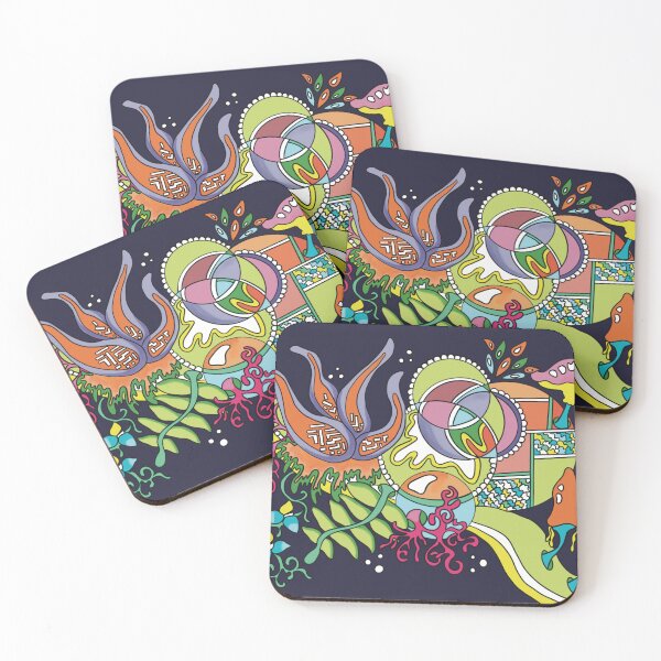 Item preview, Interstellar Garden 1 - Cosmic Botanical Art Print designed and sold by yourSpaceGems.