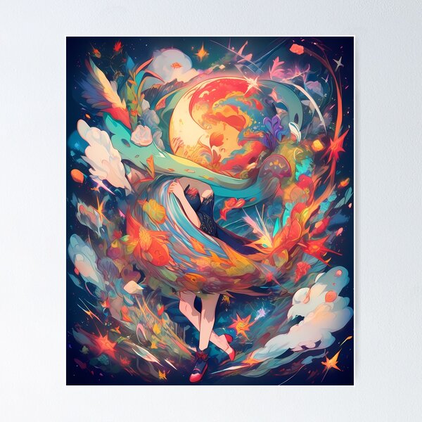 Item preview, 4 Colorful Cosmic Whirlwind Vibrant Emotional Expressions Visual designed and sold by ART ATTACK ZONE.