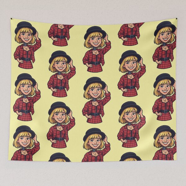 Item preview, Debbie Gibson Bobblehead Die-Cut Sticker designed and sold by CleverCulture.