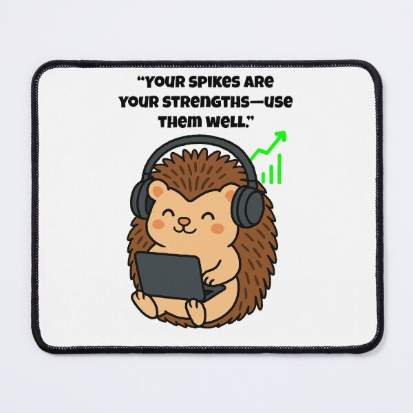 Item preview, Spikes = Strength – Cute Hedgehog Power Illustration designed and sold by Latitude 1°N.