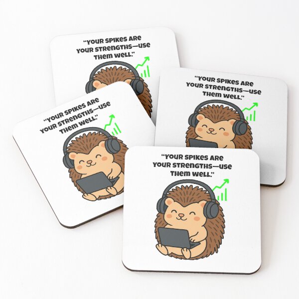 Item preview, Spikes = Strength – Cute Hedgehog Power Illustration designed and sold by Latitude 1°N.