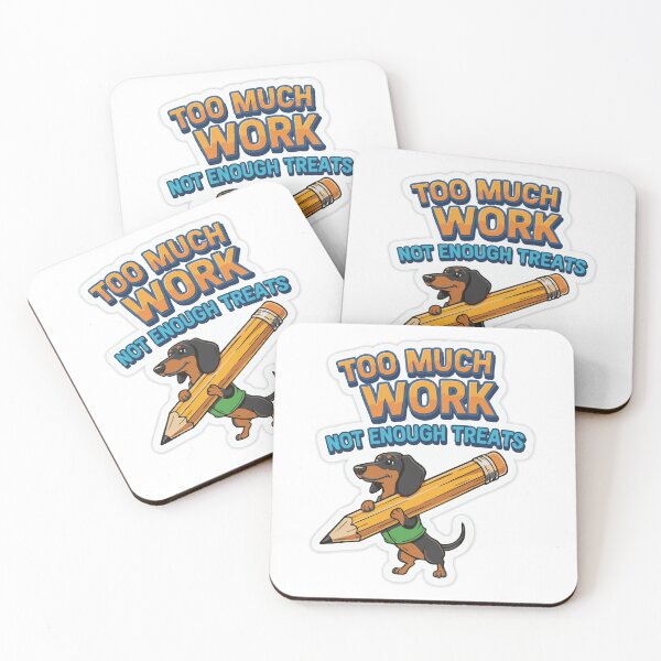 Item preview, Dachshund cartoon holding pencil with funny office quote designed and sold by Tong4130.