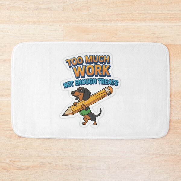 Item preview, Dachshund cartoon holding pencil with funny office quote designed and sold by Tong4130.
