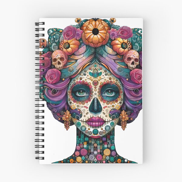 Item preview, Colorful Catrina Illustration - Vibrant Day of the Dead Art designed and sold by  Ojo de Lilith.