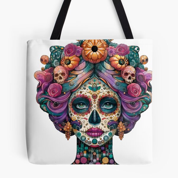 Item preview, Colorful Catrina Illustration - Vibrant Day of the Dead Art designed and sold by  Ojo de Lilith.
