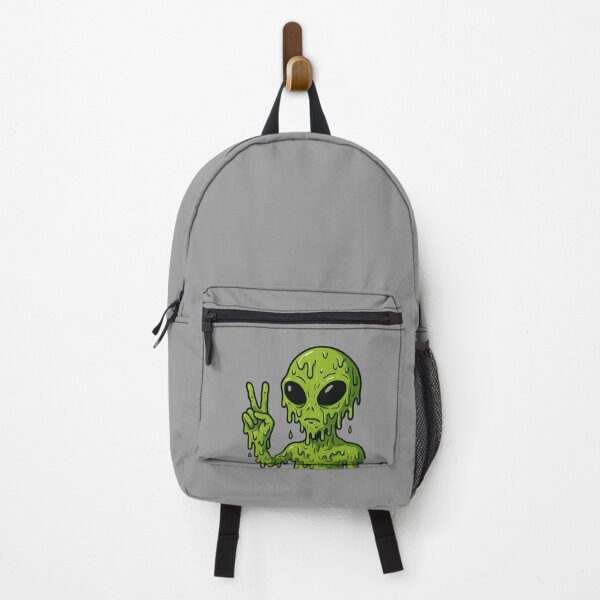 Item preview, Psychedelic Melty Alien Sticker – Trippy Galaxy Eyes Peace Sign designed and sold by TimByDesign.