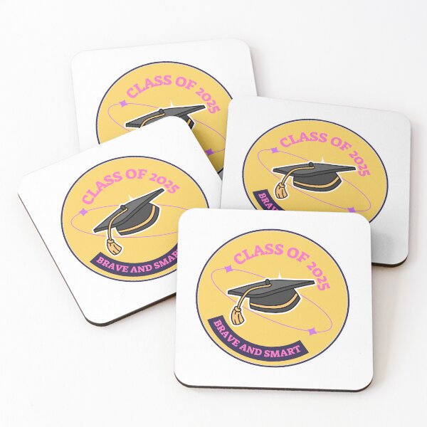 Item preview, Class of 2025 Graduation Badge – Brave and Smart designed and sold by MVINDESIGNS.