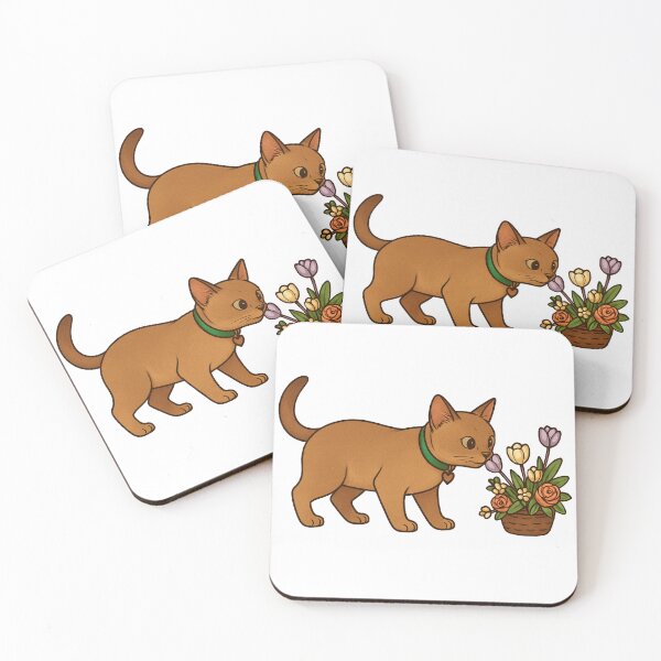 Item preview, Burmese Cat and Flower Basket designed and sold by NettoShop.