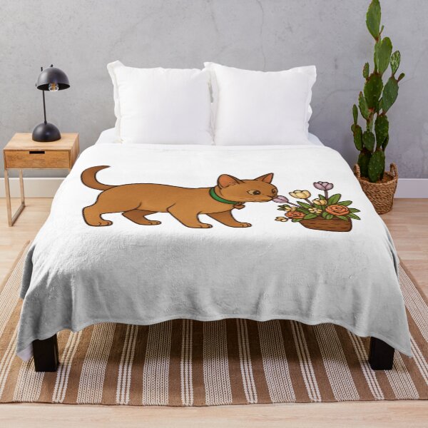 Item preview, Burmese Cat and Flower Basket designed and sold by NettoShop.