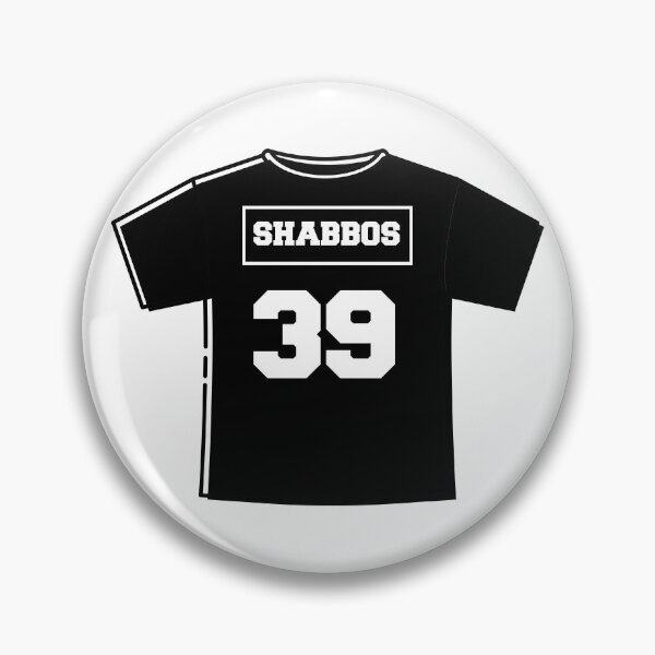 Item preview, Shabbos Jersey Sticker (black) designed and sold by Simcha Vibes.