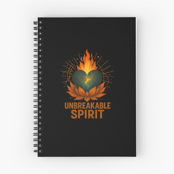 Item preview, Unbreakable Spirit | Cracked Heart Lotus & Flames Design | Inner Armor designed and sold by Inner Armor Designs.