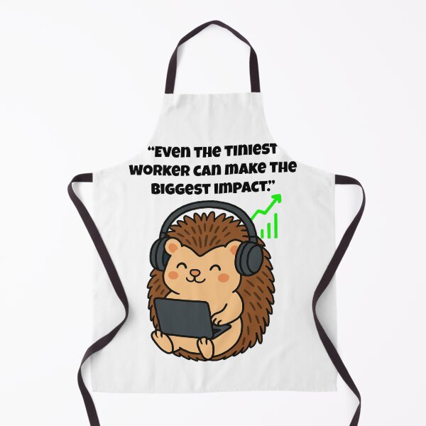 Item preview, Smallest Worker – Cute Hustling Hedgehog Illustration designed and sold by Latitude 1°N.