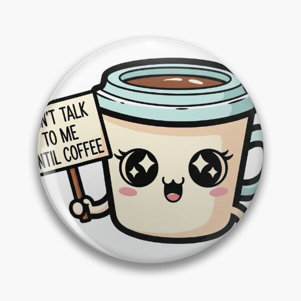 Artikelvorschau, Sprich nicht mit mir, bis du Kaffee hast – Süßer Kawaii-Kaffeetassen-Aufkleber entworfen und verkauft von Gscode.