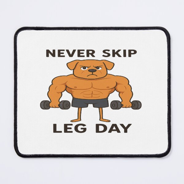 Artikelvorschau, Lustiges Hunde-Meme im Fitnessstudio – Lass niemals das Beintraining ausfallen – Poster und Bekleidung entworfen und verkauft von GenDesignLab.