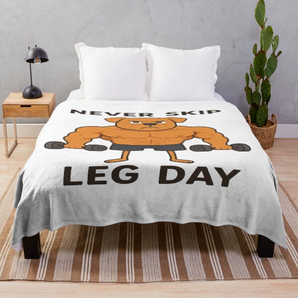Item preview, Funny Gym Dog Meme – Never Skip Leg Day Workout Poster & Apparel designed and sold by GenDesignLab.