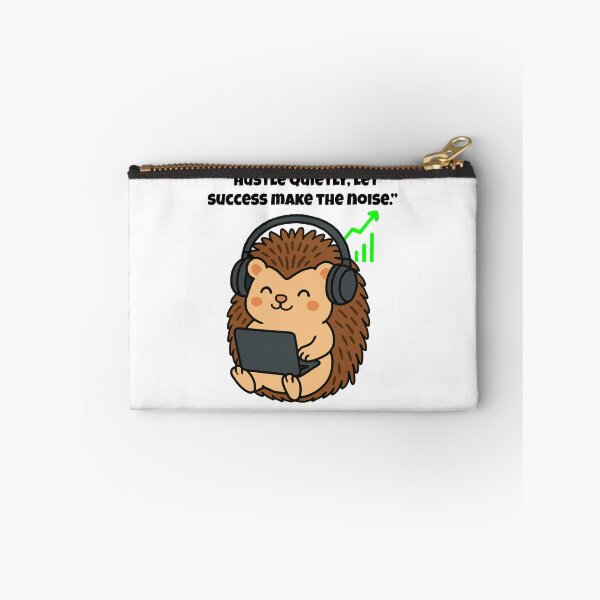 Item preview, Hustle Quietly – Cute Tech Hedgehog in Focus Mode designed and sold by Latitude 1°N.