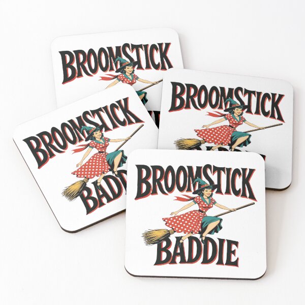 Item preview, Broomstick Baddie – Retro Pin-Up Witch Halloween Design designed and sold by chriswils.