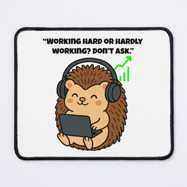Item preview, Working Hard – Cute Tech Hedgehog Hustle designed and sold by Latitude 1°N.