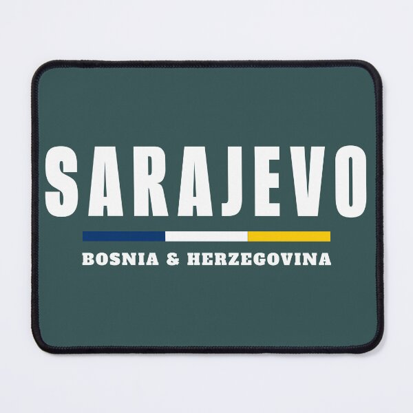 Item preview, Sarajevo Bosnia and Herzegovina T-Shirt - Flag Design Minimalist Typography Tee designed and sold by Suparrific.