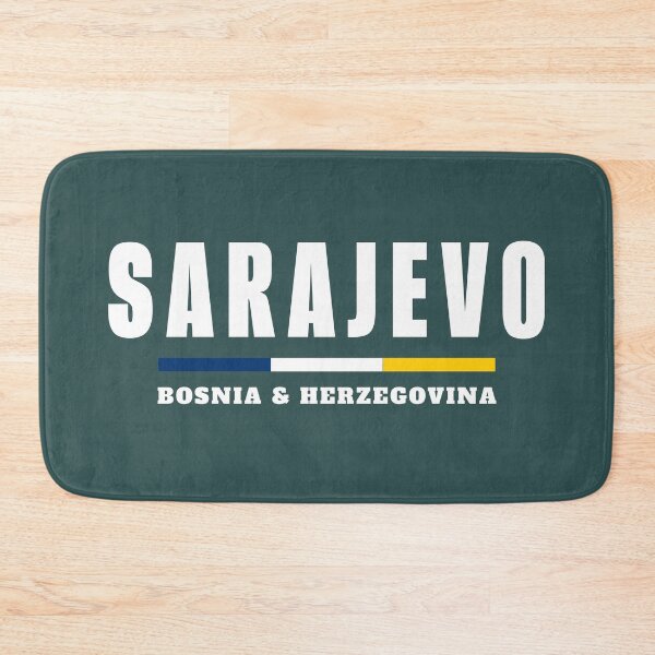 Item preview, Sarajevo Bosnia and Herzegovina T-Shirt - Flag Design Minimalist Typography Tee designed and sold by Suparrific.