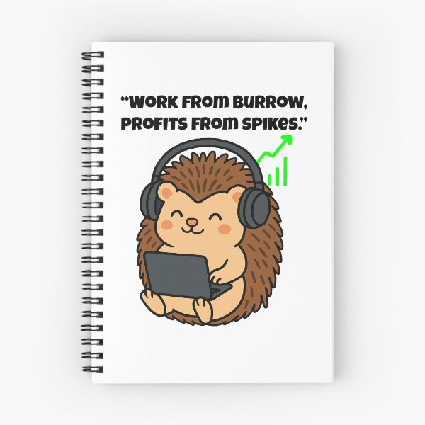 Item preview, Work From Burrow – Techy Hedgehog Hustle designed and sold by Latitude 1°N.
