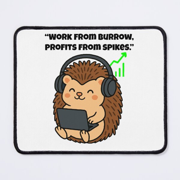 Item preview, Work From Burrow – Techy Hedgehog Hustle designed and sold by Latitude 1°N.