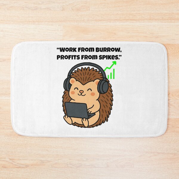 Item preview, Work From Burrow – Techy Hedgehog Hustle designed and sold by Latitude 1°N.