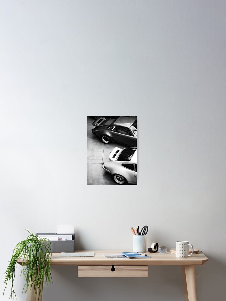 Porsche 911 Poster: Black and White Classic Car Poster