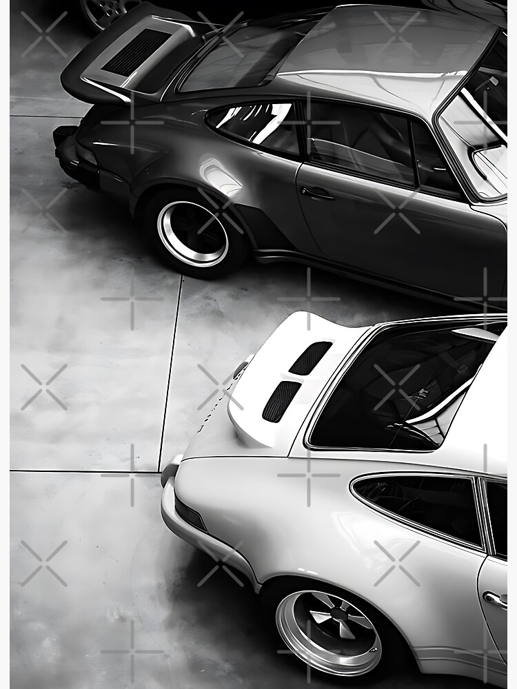 Porsche 911 Poster: Black and White Classic Car Poster