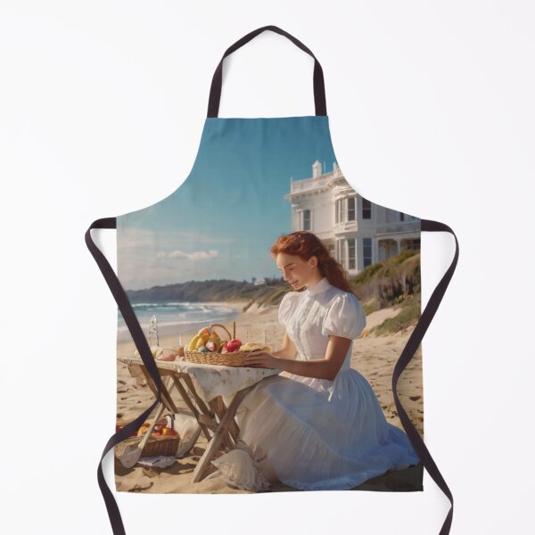 Aperçu de l'œuvre Victorian Woman Picnic at the Ocean Shore créée et vendue par BlareBlare.