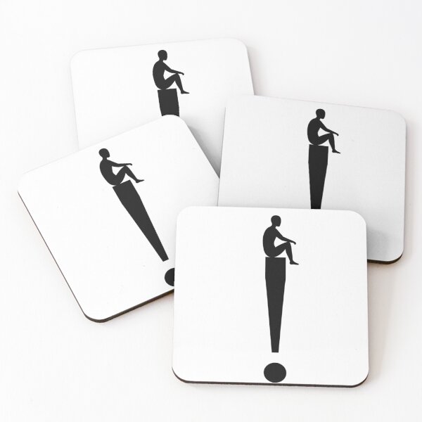 Item preview, Sitting on an Exclamation Mark – Minimalist Conceptual Art designed and sold by Neuroscribble.