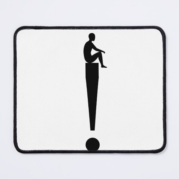 Item preview, Sitting on an Exclamation Mark – Minimalist Conceptual Art designed and sold by Neuroscribble.