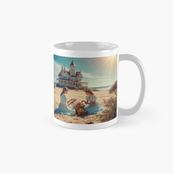 Aperçu de l'œuvre Romantic Victorian Women Seaside Picnic créée et vendue par BlareBlare.