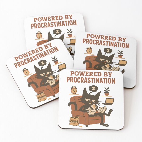 Item preview, Procrastination Mode: Feline Efficiency Unleashed designed and sold by Mindful56.
