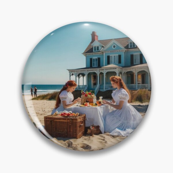Artikelvorschau, Victorian Women Seaside Picnic with Coastal View entworfen und verkauft von BlareBlare.