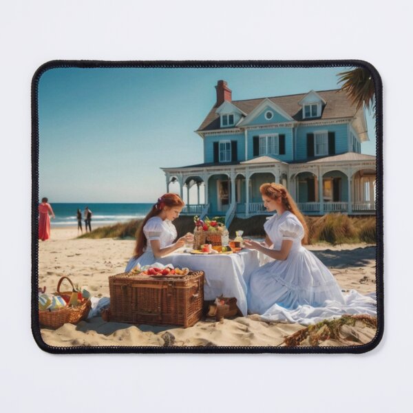 Item preview, Victorian Women Seaside Picnic with Coastal View designed and sold by BlareBlare.