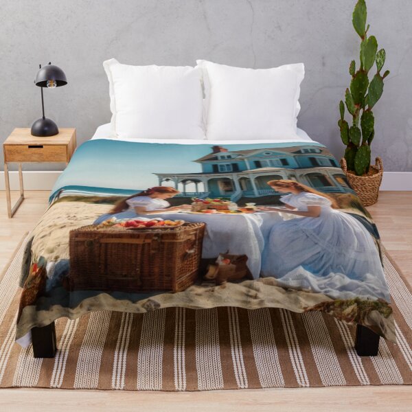 Item preview, Victorian Women Seaside Picnic with Coastal View designed and sold by BlareBlare.